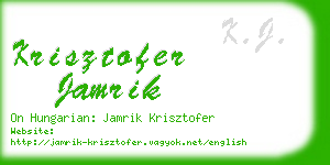 krisztofer jamrik business card